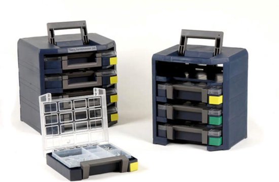 Raaco Assortimentsdoos - HandyBoxxser - Met 4 stuks Boxxser 55 Sorteerdozen - 305 x 347 x 342 mm - 137966