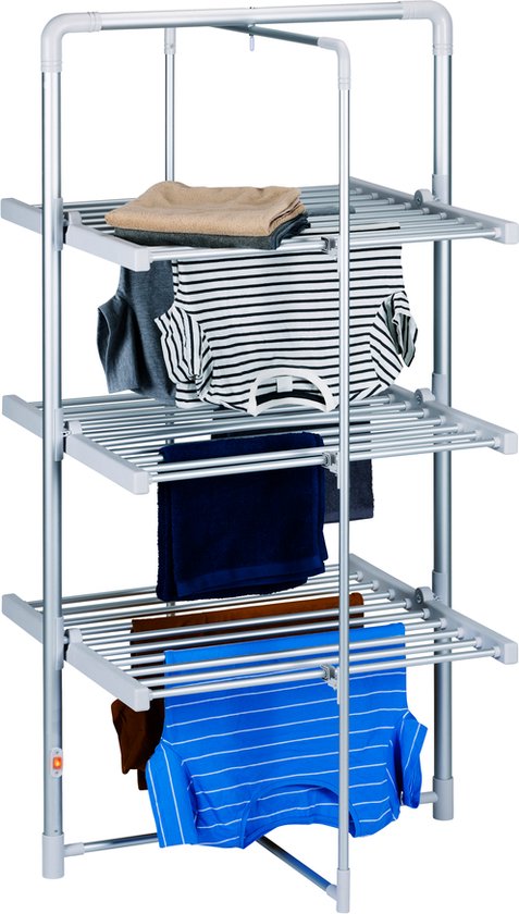 Dirt Devil Elektrisch Droogrek met Verwarming – Droogtoren 230W - Staand Wasrek 21m Droogruimte - IP22 Waterbestendig - 73 x 144 x 68 cm - Aluminium