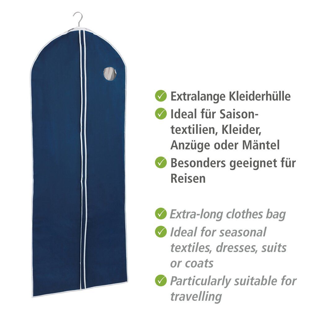WENKO Air Kledinghoes Donkerblauw - Gerecycled Ademend Vlies - Met Rits en Kijkvenster