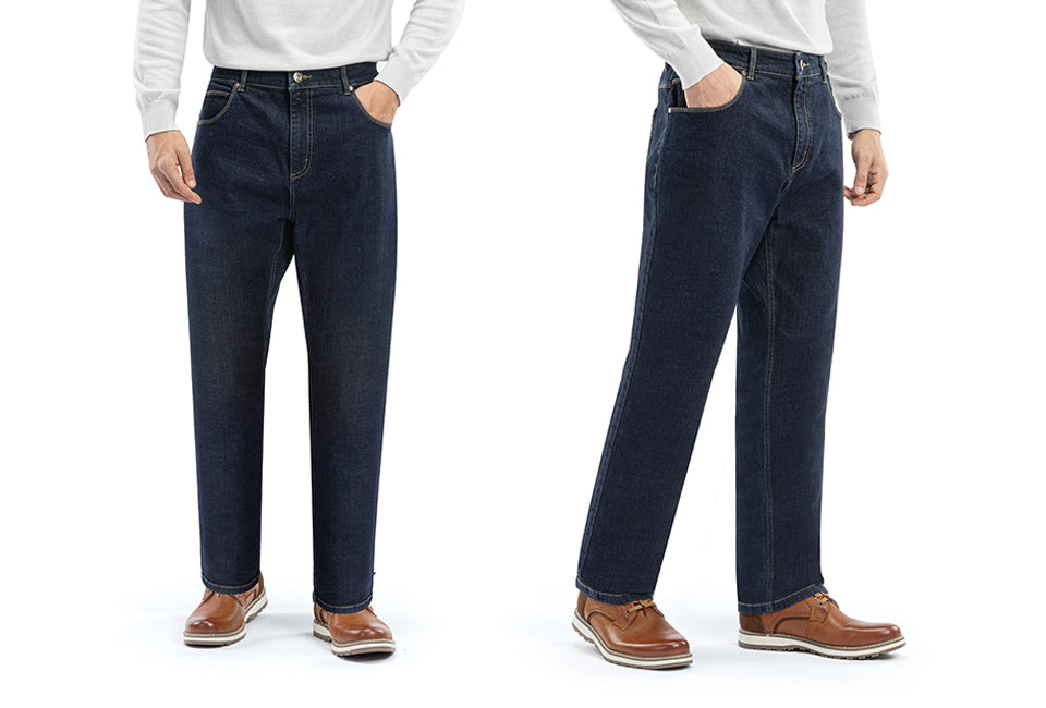 Milanoro - Stijlvolle jeansbroek voor heren - Zwartblauw - W31 - L32