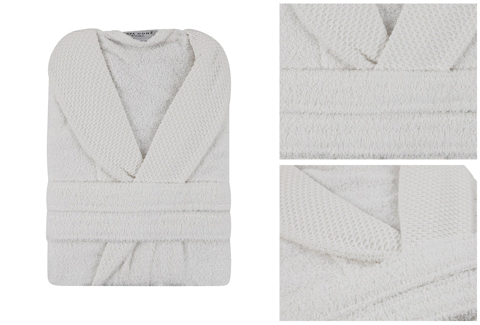 capa home comfortabele badjas - creme - maat XL