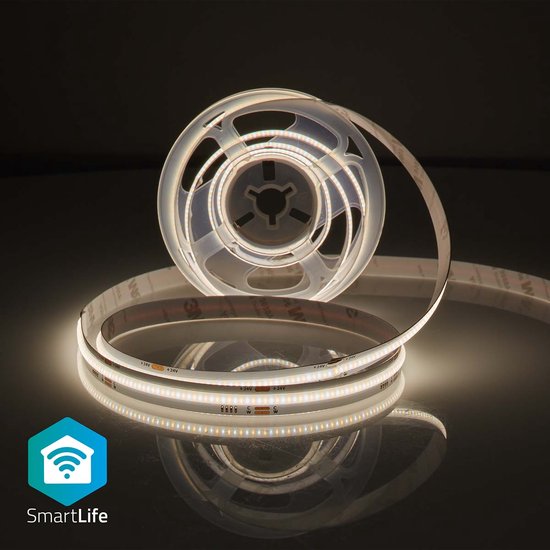 Nedis SmartLife LED Strip - Wi-Fi - Warm tot Koel Wit - COB - 2.00 m - IP20 - 2700 - 6500 K - 1000 lm - Android / IOS