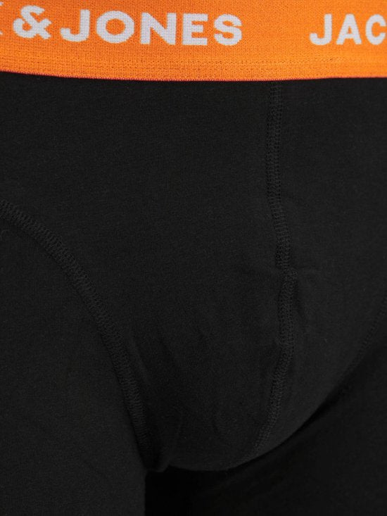 Jack & Jones JACTOM Boxershorts Heren - 7-pack - Zwart - Gekleurde Tailleband - Katoen Stretch - Maat L