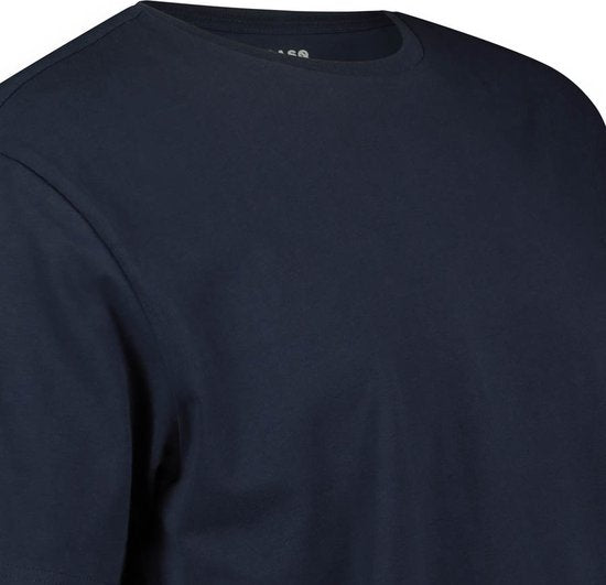 LEBASQ - Miles' T-shirt voor heren - 3 pack - met Ronde hals - Extra lang - Geschikt als Ondershirt - Blauw - M - Katoen