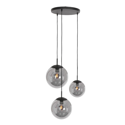 Steinhauer - hanglamp - Bollique LED - zwart - glas metaal - Ø 40cm - E27 - 3123ZW