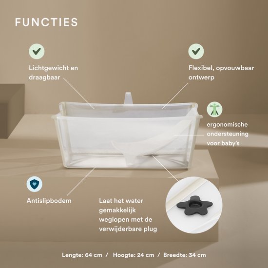 Stokke® Flexi Bath® + Badinzet Bundel | Sandy Beige