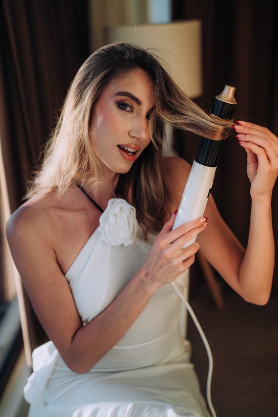 Sansbeauté Multistyler – 8-in-1 Airstyler & Föhnborstel – 1400 W – Goud/Wit