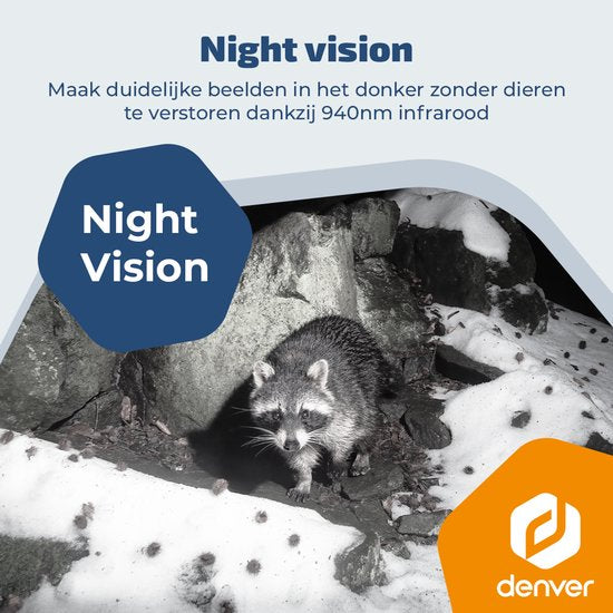 Denver Wildcamera met Nachtzicht en WiFi - 4K Ultra HD - 48mp - WiFi - App voor smartphone - LCD scherm - Zonnepaneel oplaadbaar - WSW8120 - Model 2026