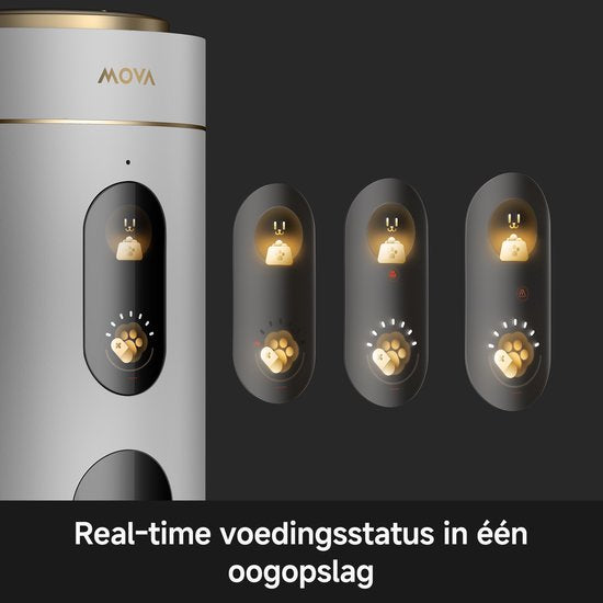 NutriPal 10 Ultra – Slimme Automatische Voerbak voor Katten met HD Camera, App-bediening - 4L - Wit