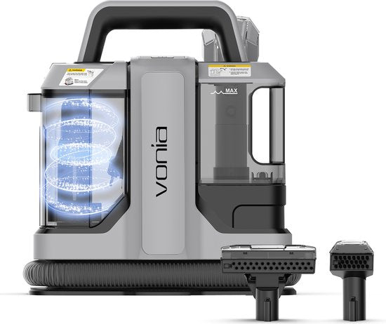 Vonia Tapijtreiniger - Vlekkenreiniger - Bankreiniger - Reinigingsmachine - Bekledingsreiniger - 450W - Grijs