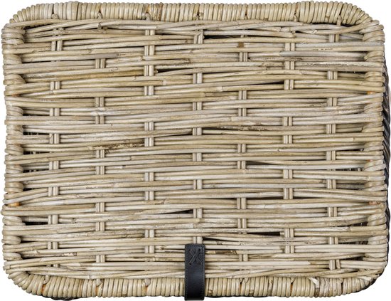 Fietsmand Basil Dijon L met deksel 36 x 49 x 30 cm - grijs/zwart