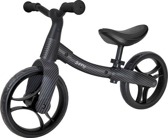 Sunny Balance Bike 3000 Metalen Loopfiets - Vanaf 2 jaar - Verstelbaar zadel - Carbon Fiber Look