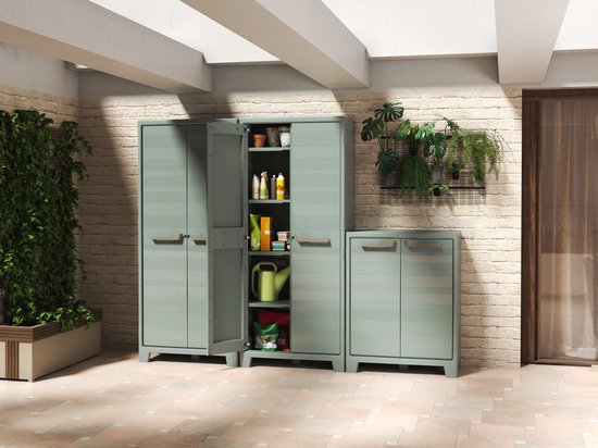 Planet Outdoor multispace opbergkast - 44x80x182cm - Licht grijs