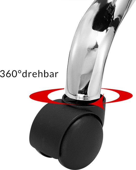 Casaria Draaikruk met Rugleuning - 360°/Hoogte Verstelbaar - Wit