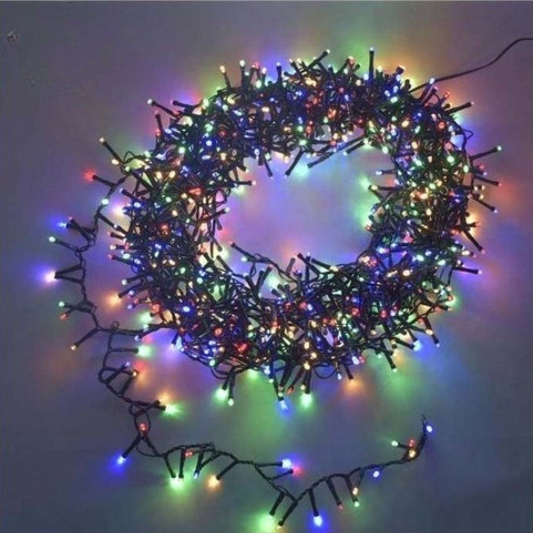 Ceruzo Gekleurde Kerstverlichting - Micro Cluster - 1000 LED - 20 meter - 8 Lichtfuncties + Geheugen - multicolor
