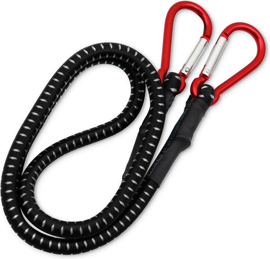 2 x Rubberen Bagagespin met karabijnhaak 100cm x 10 mm Ø