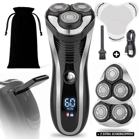 2-in-1 Scheerapparaat Mannen met Trimmer S1111 + 2 Extra Scheerkoppen - Sansbeauté® - Nat & Droog – Precisietrimmer - Elektrisch - Electric Shaver - Waterproof