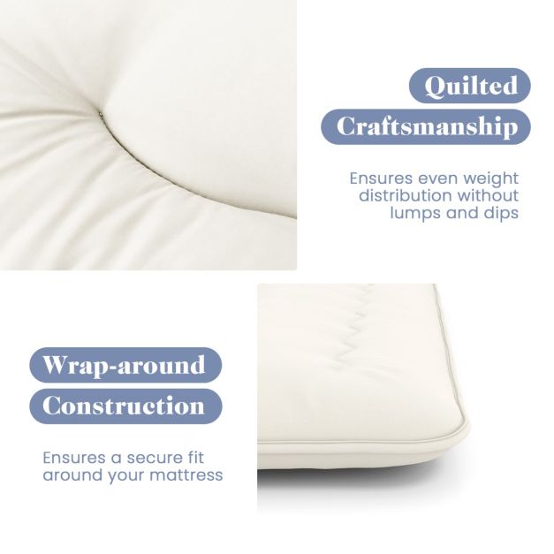 Coast Vloer Matras - Opvouwbaar - Wasbaar - Microvezel - 203 x 137 x 10 cm - Beige