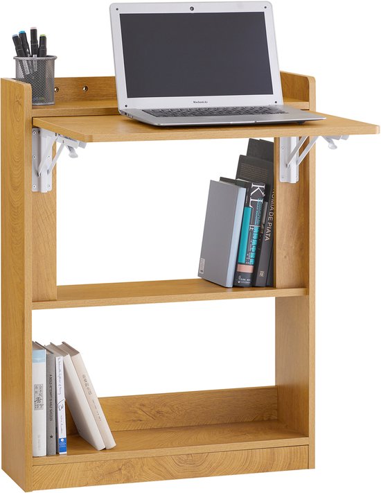 SoBuy FWT92-N Opvouwbaar Bureau - Houtcomposiet, 63x82x20cm