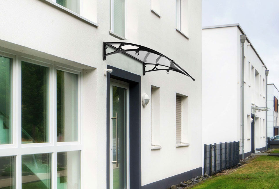 Hortensus Deurluifel - Polycarbonaat & Aluminium - 100 x 60 x 23 cm - Transparant