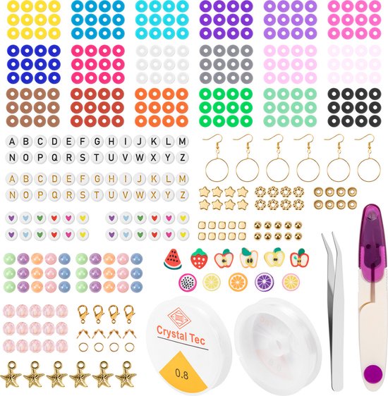 Vaive Katsuki Kralen Deluxe Starter Kit - 2485-delige Sieraden Maken Set - Knutselen Meisjes - Voor Kinderen - Knutselkoffer - Armband Maken - Oorbellen maken