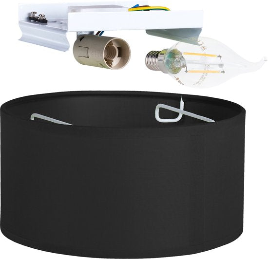 Smartwares Plafondlamp - Ø 20 cm - Zwart - E14 - 10.004.59