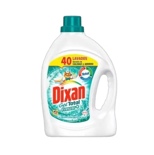 Dixan Gel Total Frescor+ Vloeibaar Wasmiddel – 2,48 L – 1 fles – 40 Wasbeurten – Voor Witte & Bonte Was
