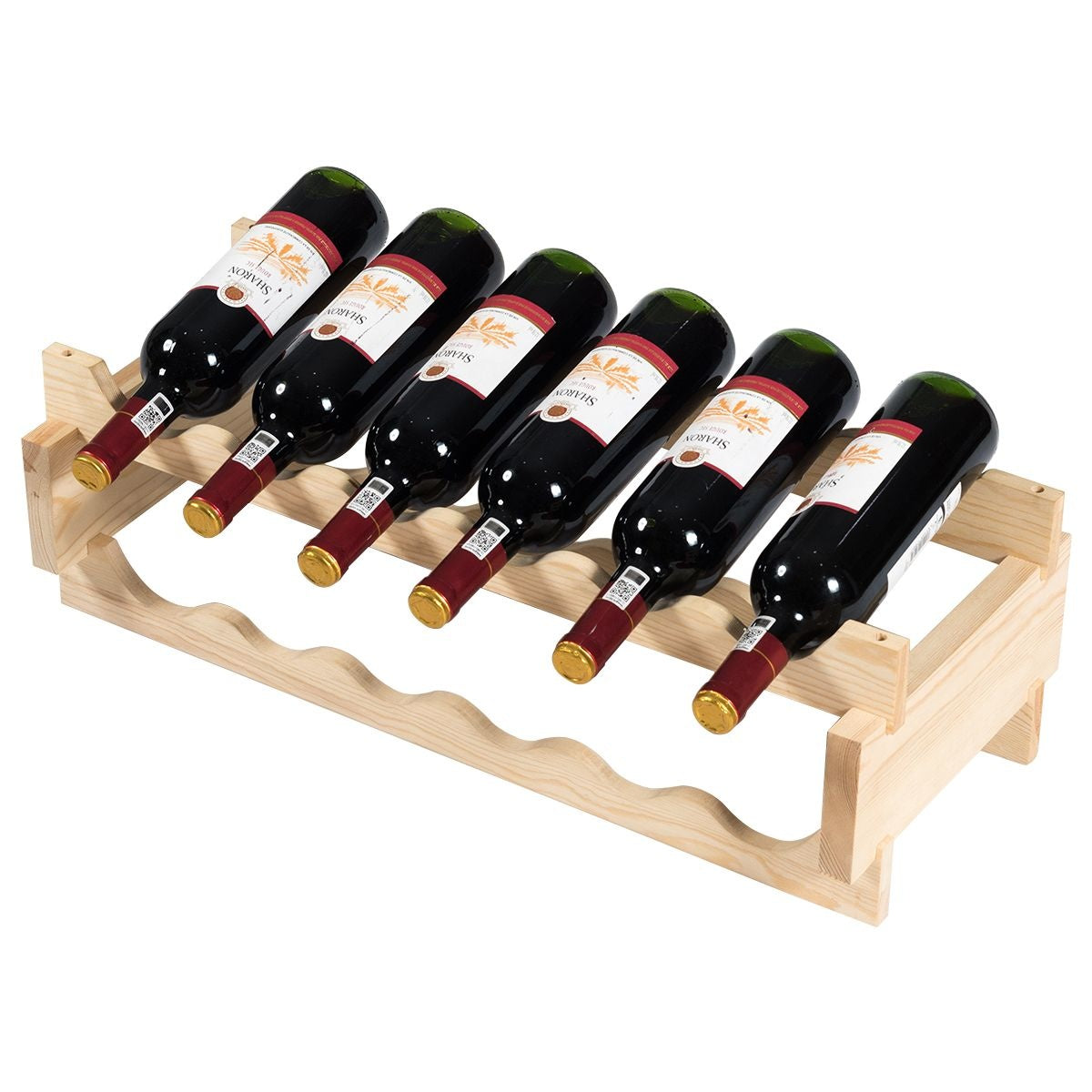 Coast Wijnrek 36 Flessen Grote Capaciteit Houten Wijnrek - 63 x 28 x 85 cm