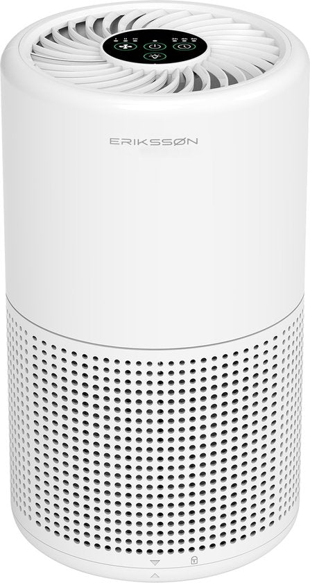 Erikssøn Luchtreiniger - wit - 6W - 24dB - 1 Hepa Filter - 2,35Kg - (B)14.50x(H)25.50cm
