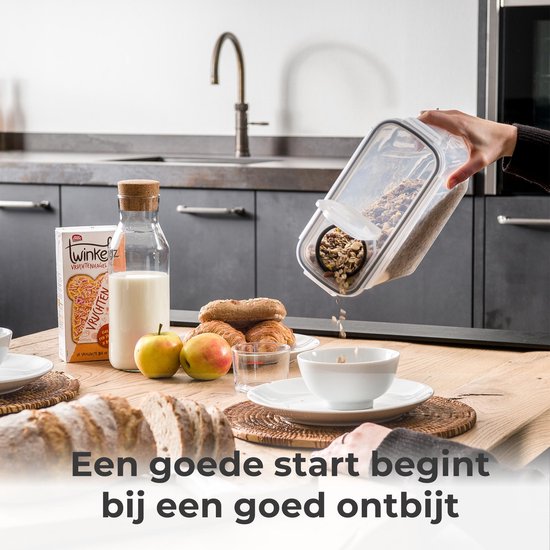 Stosh Voorraadpotten - Voorraadbussen - Luchtdicht - 4 Stuks - 4.0L - BPA-vrij - Kunststof