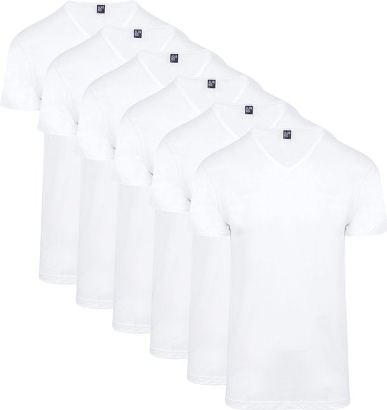 Alan Red - Vermont T-shirt V-hals Wit 3-pack - Heren - Maat XL - Regular-fit