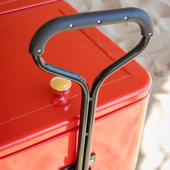 AXI Bolderwagen Cooler in Rood - Bolderkar - Koeler met wielen - 76L inhoud - Koelbox met aftapkraan
