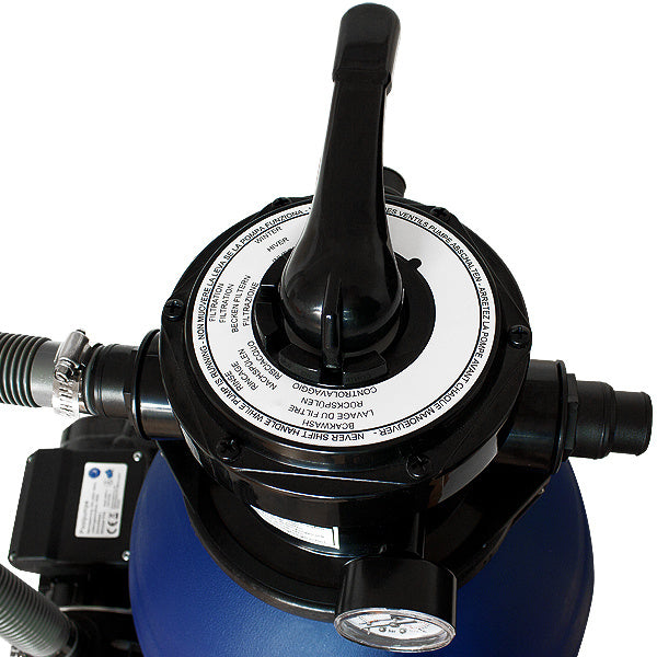 Monzana Zandfiltersysteem - 10.200 l/u 7-weg Klep Systeem - Blauw