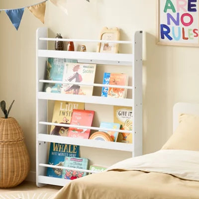 SoBuy Kinderboekenkast - 4 Planken - 80 x 12 x 118 cm - Wit