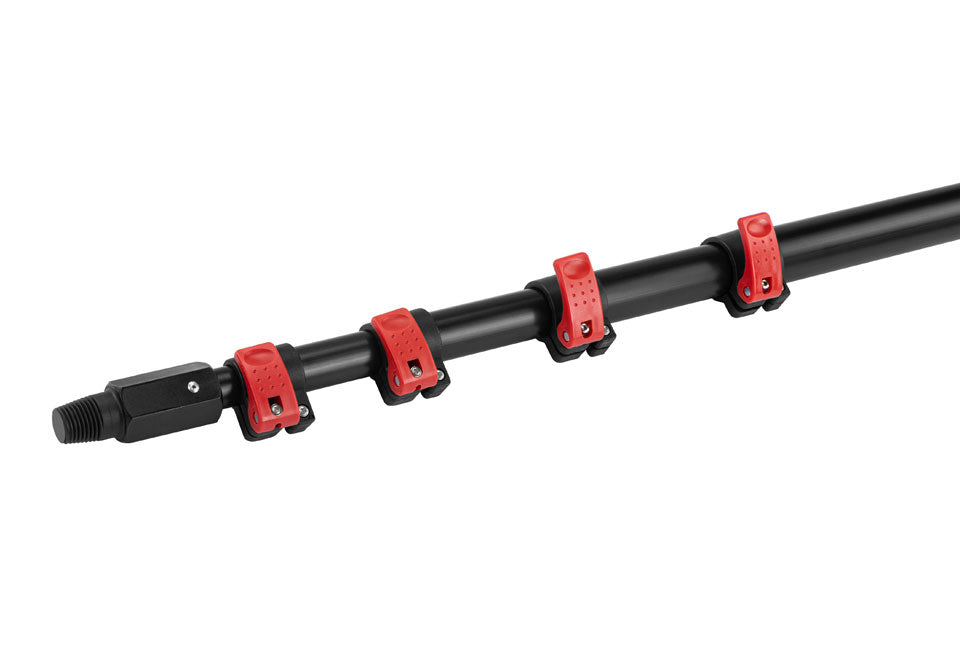 Hortensus Waterborstel - Telescopisch - Incl. Zeepdispenser - 460 x 29 x 7cm - Rood