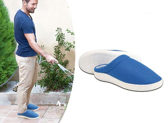 Stepluxe Gel Slippers – Anti-vermoeidheid Comfort Slippers – Blauw – Maat 35/36
