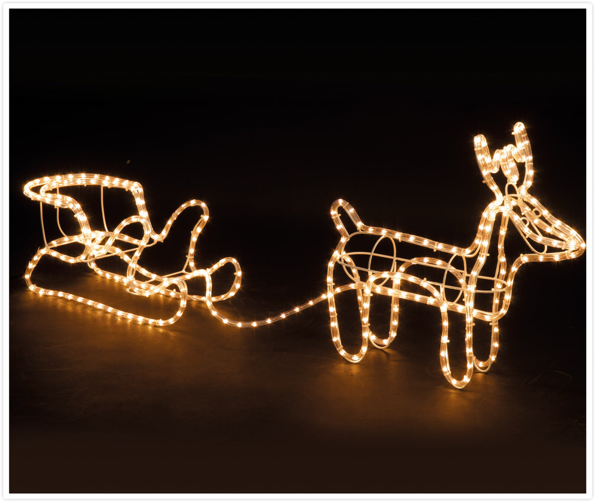 Kerstverlichting Rendier met Slee 44x48 cm - Warm Wit LED - 324 Lichten - Voor Binnen en Buiten