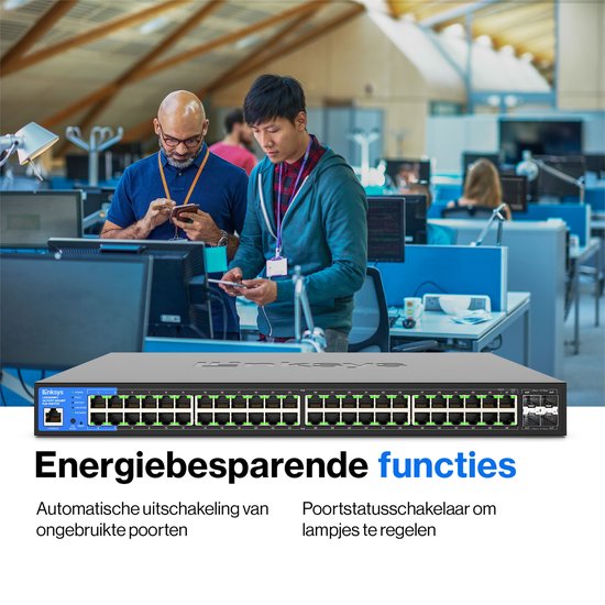Linksys LGS352MPC - Netwerk Switch - Gigabit - Managed - 48 Poorten - PoE+ - Zwart