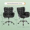 Yaheetech Ergonomische Bureaustoel met Armleuningen en Wielen - Zwart - 65,5 x 64,5 x 83-93 cm