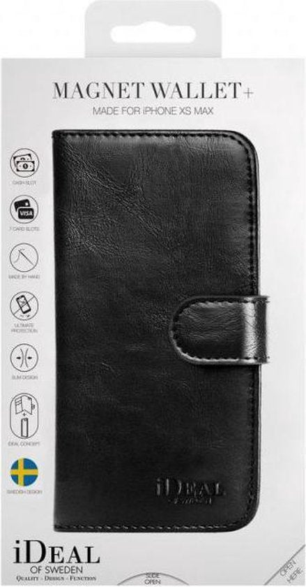iDeal of Sweden iPhone XS Max Magnet Wallet+ Hoesje Zwart