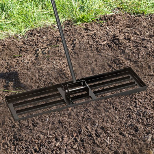 Coast Gras Egaliseerhark - Ergonomisch - Egaliseren - Metaal - Zwart - 50 cm