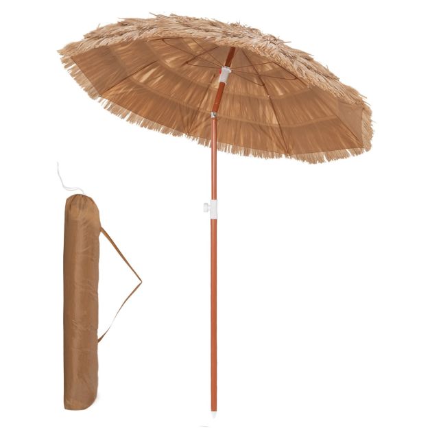 Coast Hawaii Strandparasol - Kantelbaar en Verstelbaar - 175 cm - Met Draagtas