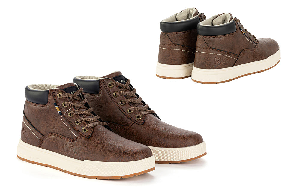 Milanoro - Comfortabele sneakers voor heren - Donkerbruin - Maat 43