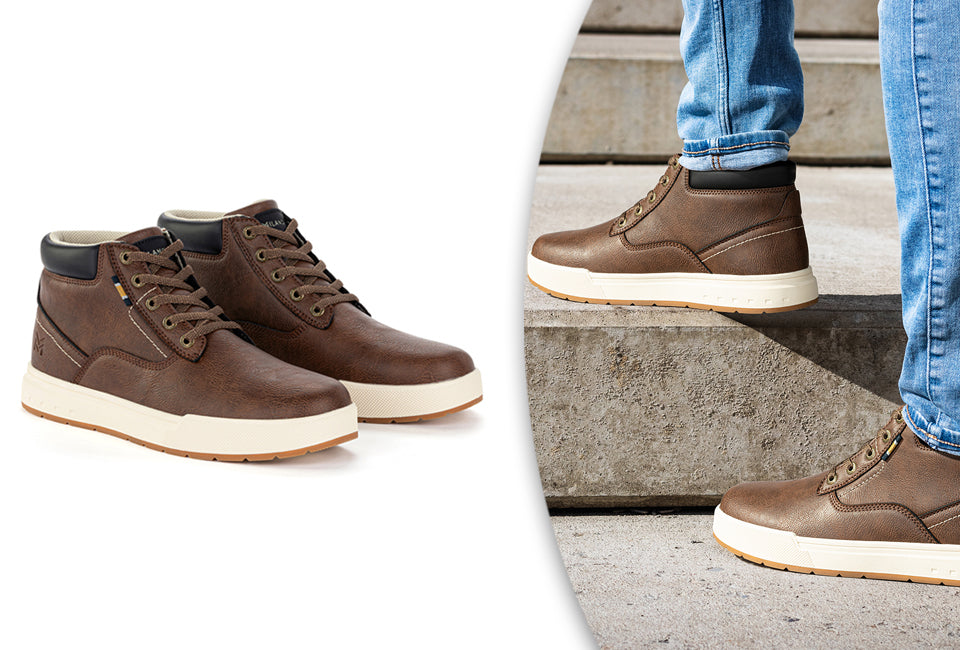 Milanoro - Comfortabele sneakers voor heren - Donkerbruin - Maat 43