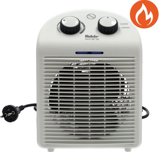 Fakir Trend HL 100 Elektrische Kachel - Verwarming met Ventilator - Wit/Grijs