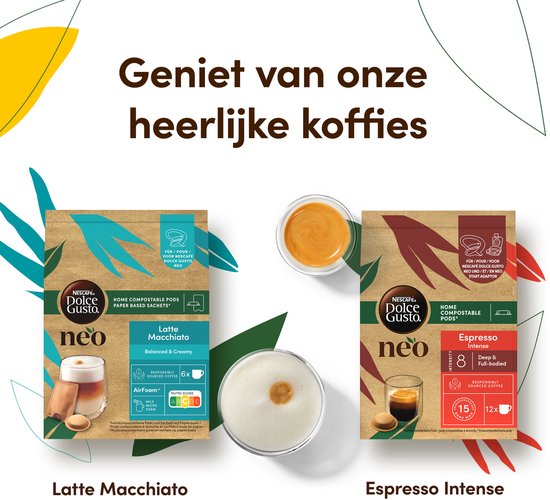 Krups NESCAFÉ Dolce Gusto NEO YY5679 - Latte Koffiemachine - Wit - Speciaal ontworpen voor liefhebbers van zwarte koffie en melkspecialiteiten