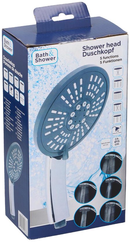 Bath & Shower douchekop - 5 standen - Ø 15 cm