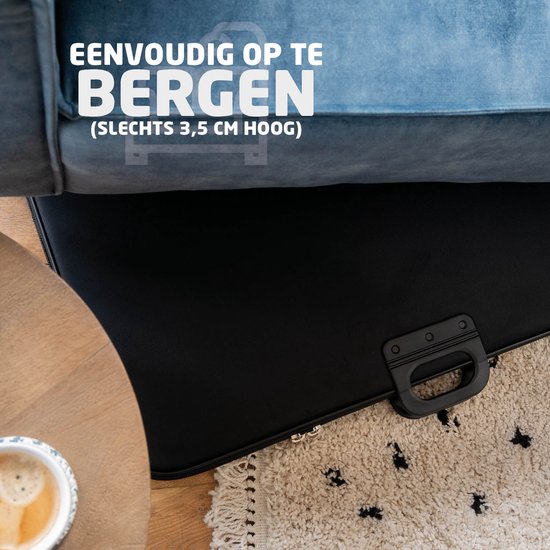 BREND BR-2246 Puzzelmap tot 1000 Stukjes - Met Handvat en Ritssluiting - Antislip - Ideaal voor Thuis, Reizen en Vakantie - Zwart