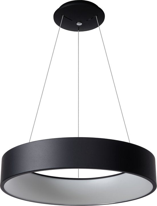 Lucide TALOWE LED - Hanglamp - Ø 60 cm - LED Dimbaar - 1x39W 3000K - Zwart