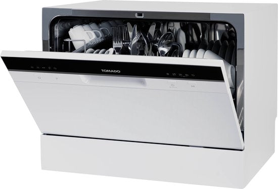 Tomado TDW5501W - Mini vaatwasser - Kleine vaatwasser - Vrijstaand - 6 couverts - 5 programma's - Energieklasse D - Wit